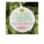 Personalised Christmas Tree Memorial ''Little Bit Of Heaven'' Round Frosted Glass Decoration
